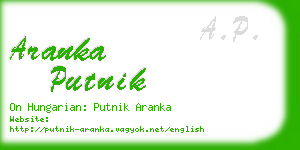 aranka putnik business card
